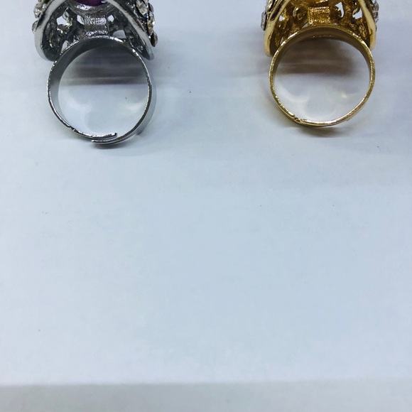 NEW Rhinestone Vintage Costume Rings 💙 - Picture 4 of 4